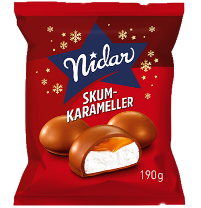 Nidar Skumkarameller 190g