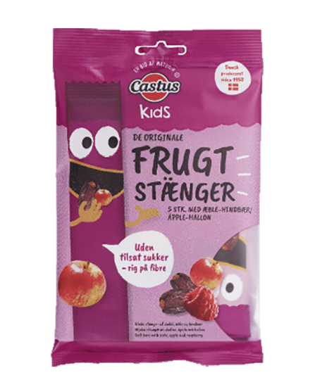 Fruktstang Eple & Bringebær 100g