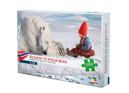 Puslespill Reading To Polar Bear
