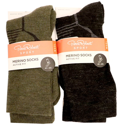 Sport Wool Sock Men 41-45 Assorterte farger