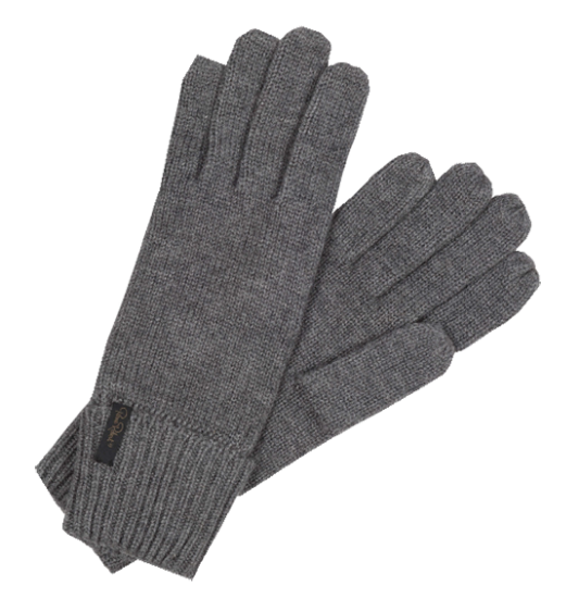 Wool Gloves Light Grey Melange One Size