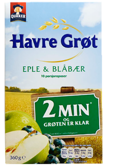 Havregrøt Eple & Blåbær 360g
