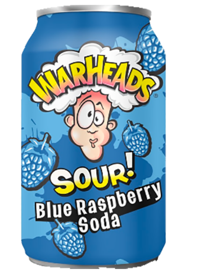 Warheads Blue Raspberry Soda 355ml