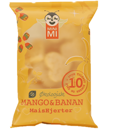 Maishjerter Øko Mango&Banan 30g