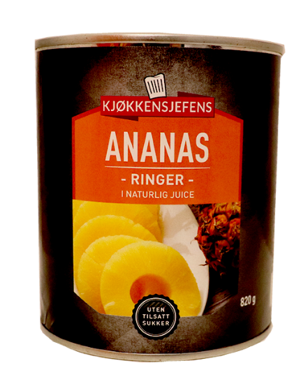 Ananasringer 820g