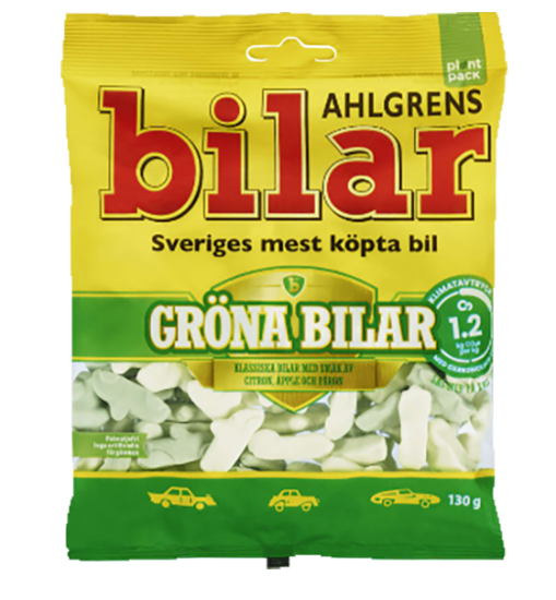 Bilar Grønne 130g