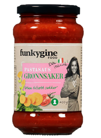 Funkygine Pastasaus m/Grønnsaker 400g