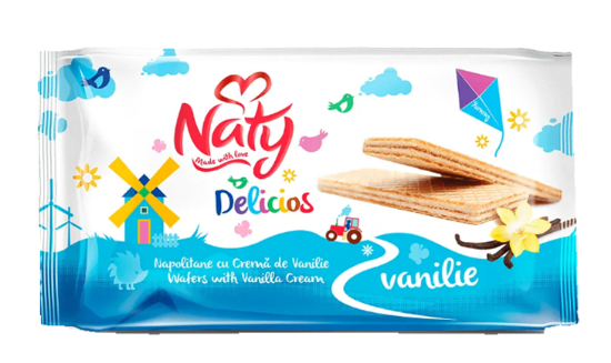 Naty Wafers Vanilje 160g