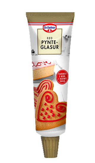 Pynteglasur Rød 125g