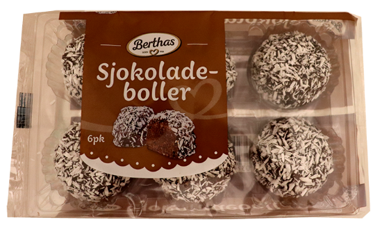 Berthas Sjokoladeboller 6pk 198g