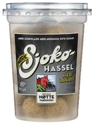 DLN Mørk Sjokohassel M Lakris 120g