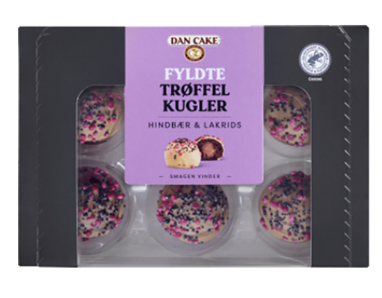 Fylte Trøffelkuler Bringebær & Lakris 210g