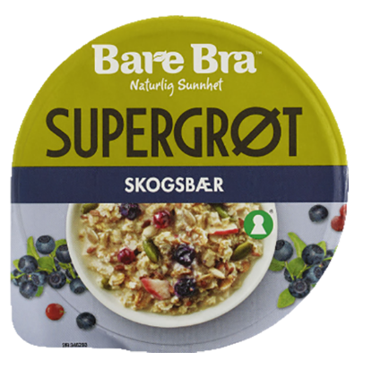 Bare Bra Supergrøt Skogsbær 57g