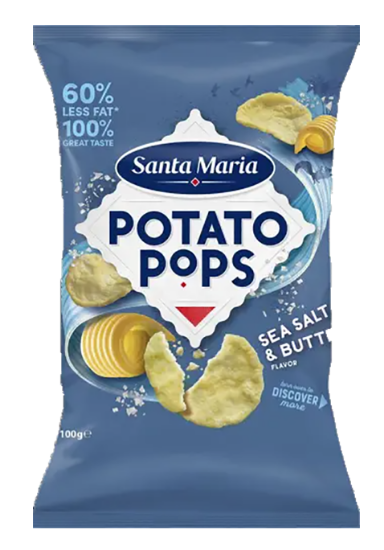 Santa Maria Potato Pops sea salt & butter 100G