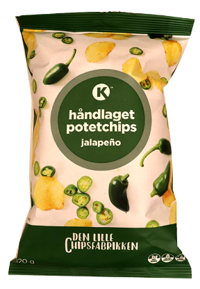Håndlaget Potetchips Jalapeno 120g