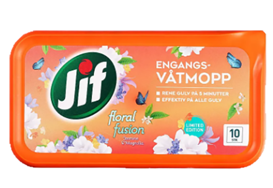 Engangsvåtmopp Floral Fusion 10stk