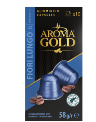 Aroma Gold Fiori Lungo 10Kapsler