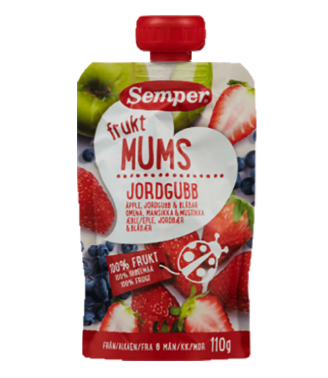 Semper Fruktmums Jordbær 110g