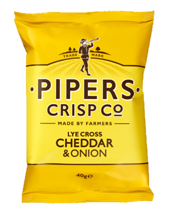 Pipers Cheddar & Onion 40g