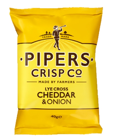 Pipers Cheddar & Onion 40g
