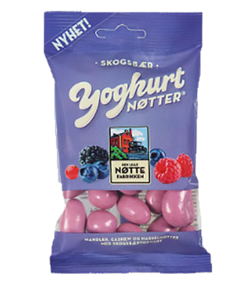 Yoghurtnøtter Skogsbær 80g