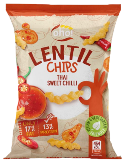 Oho! Linsesnacks Sweet Chili 100g