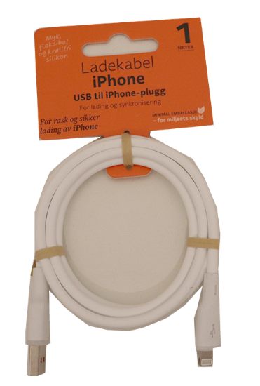 USB-A til iPhone-plugg 1m