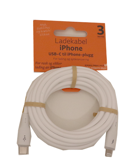 USB-C til iPhone-plugg 3m