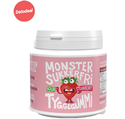 Monster Tyggegummi Jordbær 84g