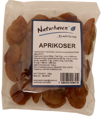 Aprikoser 250g, Natur Haven