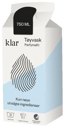 Klar Tøyvask Parfymefri 750ml