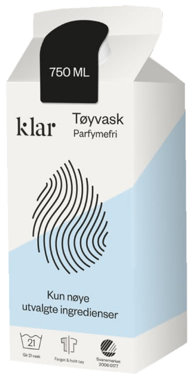 Klar Tøyvask Parfymefri 750ml
