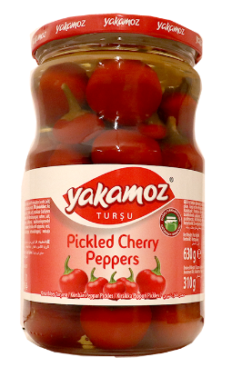 Yakamoz Pickled Red Cherry Peppers 630g