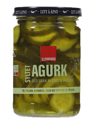 Syltet Agurk Chili & Ingefær 380g