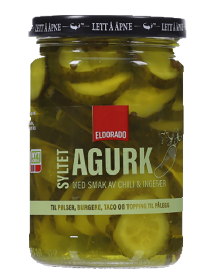 Syltet Agurk Chili & Ingefær 380g