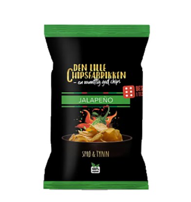 Potetgull Jalapeno Chipsfabrikken 150g