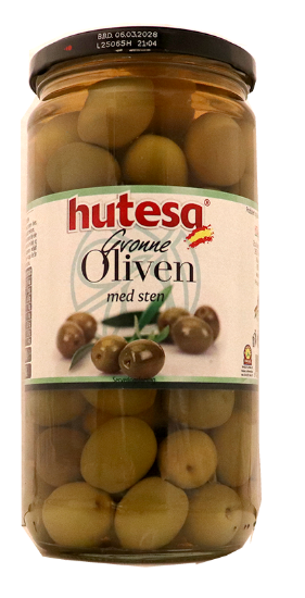 Hutesa Grønne Oliven m/Stein 700g