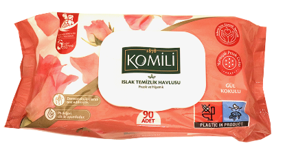 Komili Wet Wipes Rose 90stk