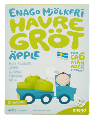 Enago Havregrøt U/Melk Eple 460g