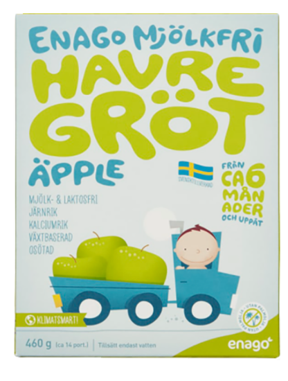 Enago Havregrøt U/Melk Eple 460g