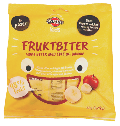 Castus Fruktbiter Eple&Banan 60g