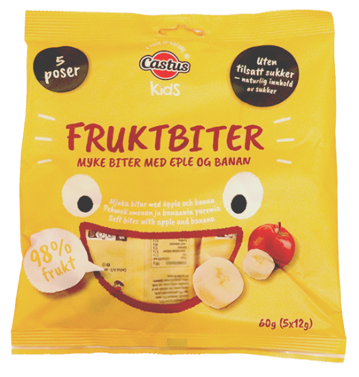 Castus Fruktbiter Eple&Banan 60g