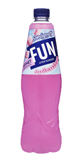 Fun Light Jordbærskum 0,8l
