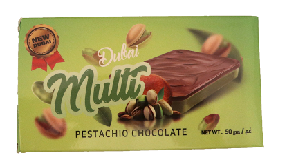 Pistasj Sjokolade Dubai Multi 50g