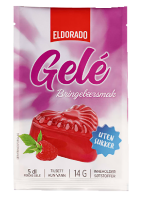 Bringebærgele u/Sukker 14g