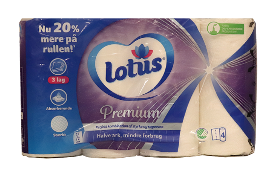 Lotus Premium Kjøkkenpapir 4pk