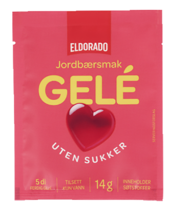 Jordbærgele u/Sukker 14g
