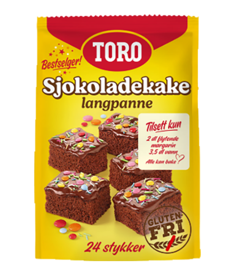 Toro Sjokoladekake Langpanne 854g