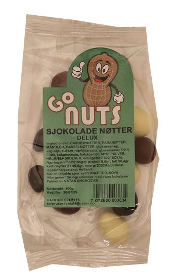Go Nuts Sjokoladenøtter 100g