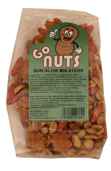 Sun Glow Mix Sterk 200g Go Nuts